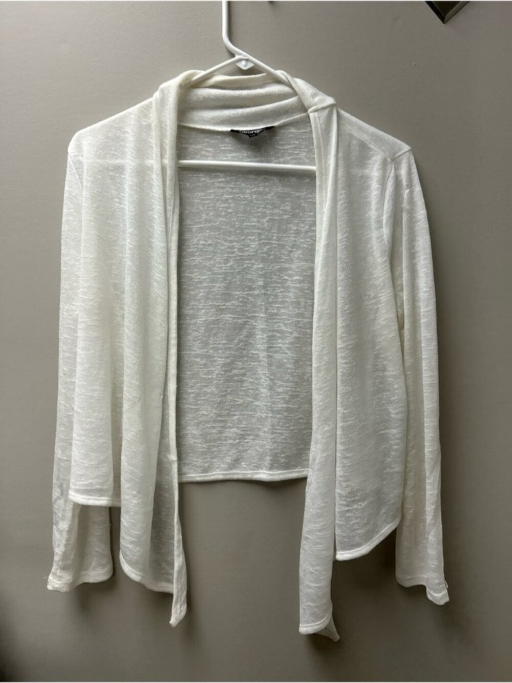 George Women’s White Open Front Draped Cardigan